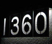 Non-lighted solar LED number