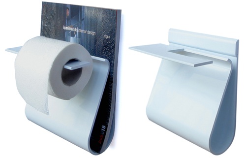 Read and Roll toilet paper holder by Direnc Demirbas